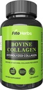 Vegan Bovine Collage Capsules - Kraftige kosttilskudd for menn og kvinner - Hydrolysert Bovine Collage Peptides Supplement for felles, Nerve og bein støtte - Gras Fed, ikke-GMO - 120 Kapsler