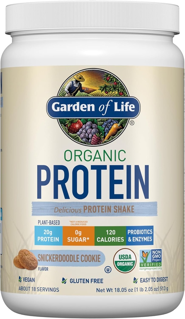Livshage Vegan Protein pulver - Snickerdoodle informasjonskapsler - 20g Planteprotein, BCAA, Probiotika og digestive enzymer - Glutenfri, ikke-GMO