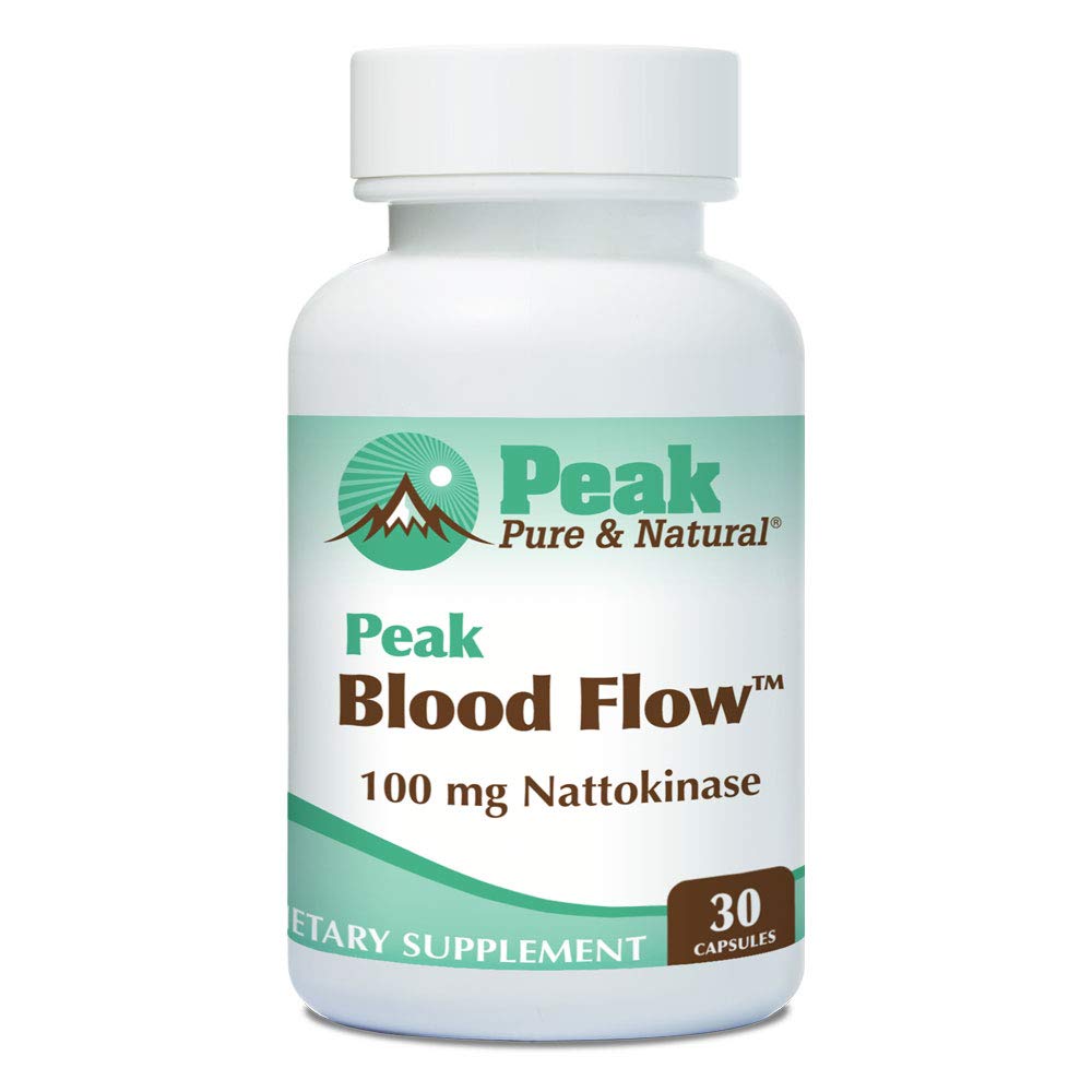 Peak Pure & Natural Peak Blood Flow - Nattokinase Supplement - Sunn blod sirkulasjon kosttilskudd for voksne | 100 mg - 30 kapsler
