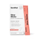Serovital Glow Sticks sukkerfri pulver drikk Blande med hyaluronsyre ceramider elektrolyter for hudhydrasjon i 14 dager Sun-Kissed Citrus Flavor 28 pakker