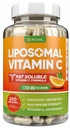DACHA Naturlig Liposomal Vitamin C - 1700mg, 200 kapsler, immunsystem og kollagen Booster, høy absorpsjon fett løselig VIT C, Buffered, Hudvitaminer, vegetarisk, vegansk