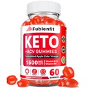Keto ACV Gummies for kvinner - Apple Cider Vinegar Gummies med mor, B vitaminer, Pomegranate & Beet Root - Metabolisme, Vegansk, Sukker-fri, 60 Ct