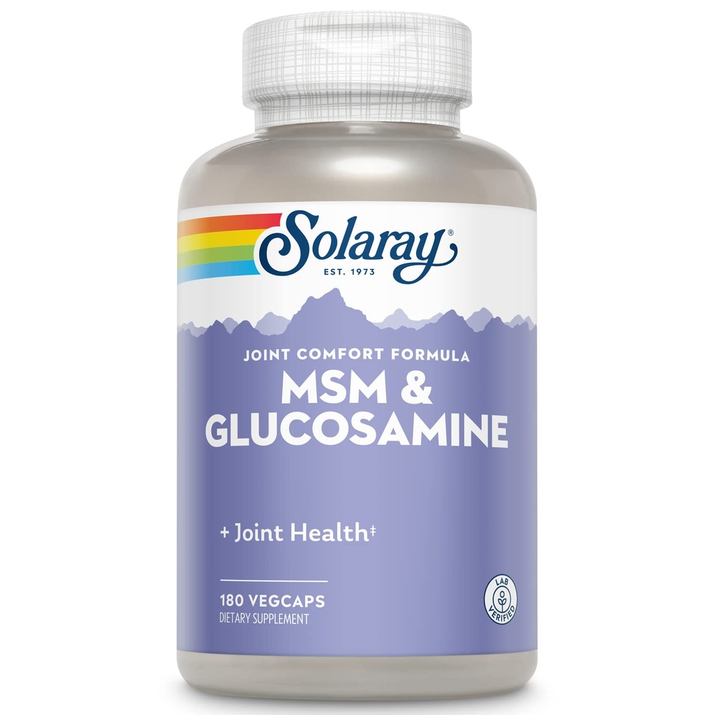 Solaray MSM og glukosaminkapsler, 180 greve