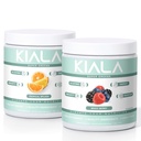 Kiala Ernæring Super Greens, Organisk Grønn pulver, Spirulina & Klorella Superfood pulver, Sukker & Glutenfri Vegan, Spectra Blande, Tropisk Slush, Blandet Berry 2 Pack