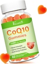 Høy absorpsjon CoQ10 Gummies 250 mg, Plus Omega-3, magnesium, vitamin B12 for cellulær energi, hjerne og antioksidant, 5X bedre absorpsjon koenzym Q10 Supplement - 60 Cts