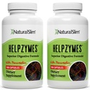 NaturalSlim Helpzymes, Enzyme Complex for voksne med Bromelain, Ox Bile, Pancreatin & Betaine HCL, 100 kapsler, 2 pakke