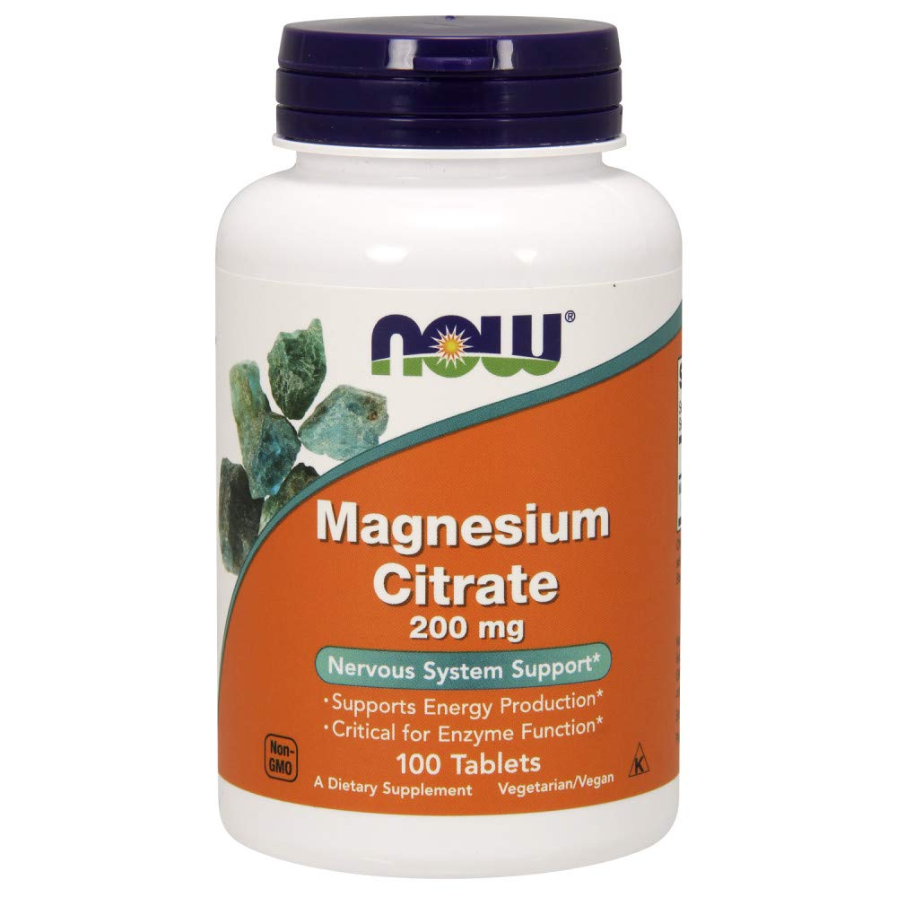 NU Matvarer Magnesium Citrat 200 mg Tabs, 100 greve (Pack of 1)