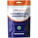 Vitamatic Lactobacillus Bulgaricus Probiotiske pulver - Digestiv helsestøtte - 100 Gram (3,5 OZ) - 100 Services