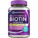 Legens oppskrifter Biotin 10.000 mikrog, hårvekst, sunn hud og negler, energimetabolisme, vegetarisk-vennlig biotin, med kokosolje, ikke-GMO, 3 måneders forsyning, 90 vegetariske softgels