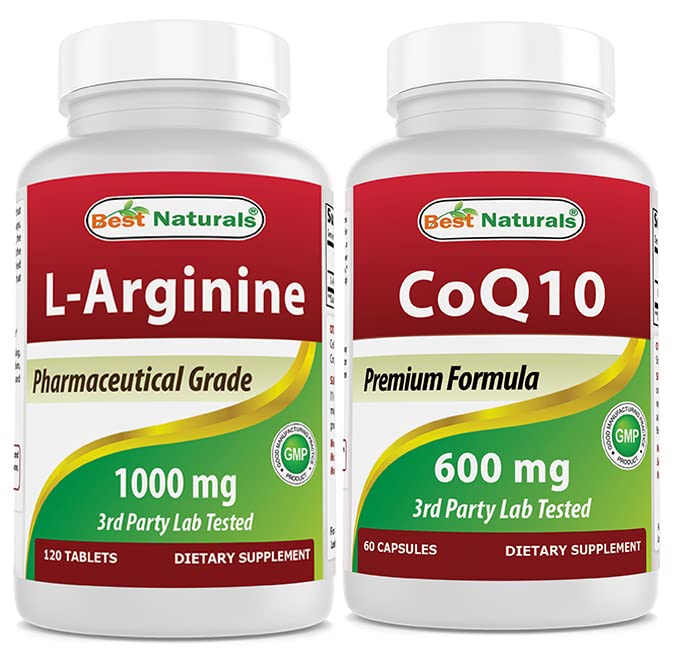 Beste Naturals L-Arginin 1000 mg & CoQ10 600 mg