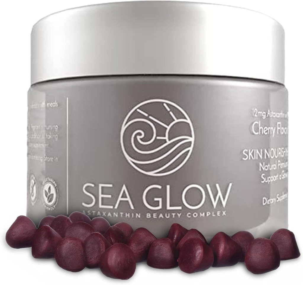 Astaxanthin Gummier med vitamin C, Antioksidant-Rich Gummy Vitaminer, skjønnhet og hud Supplement, 12 mg Astaxanthin Vitamin Supplementer, Dairy og Glutenfri, 28 greve
