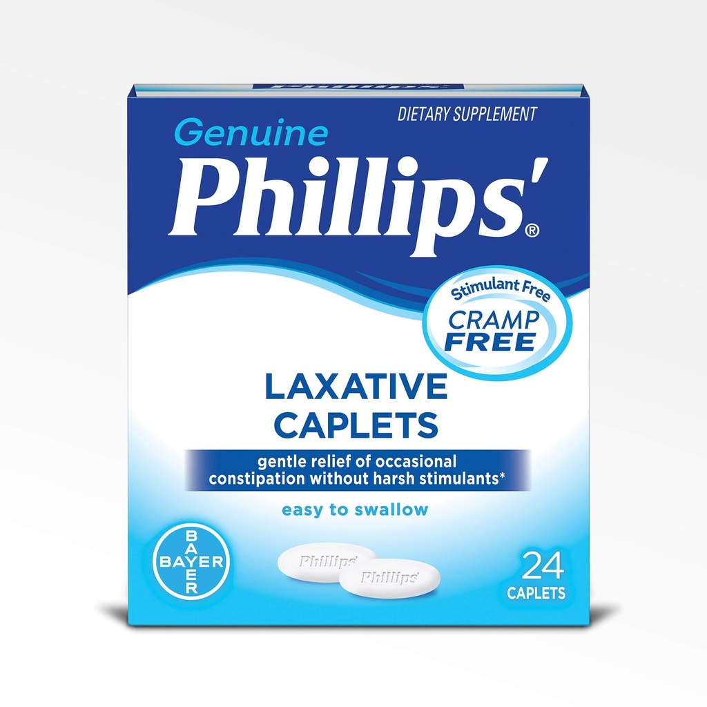 Phillips' Laxative Caplets, 24 Caplets (pakke med 4)