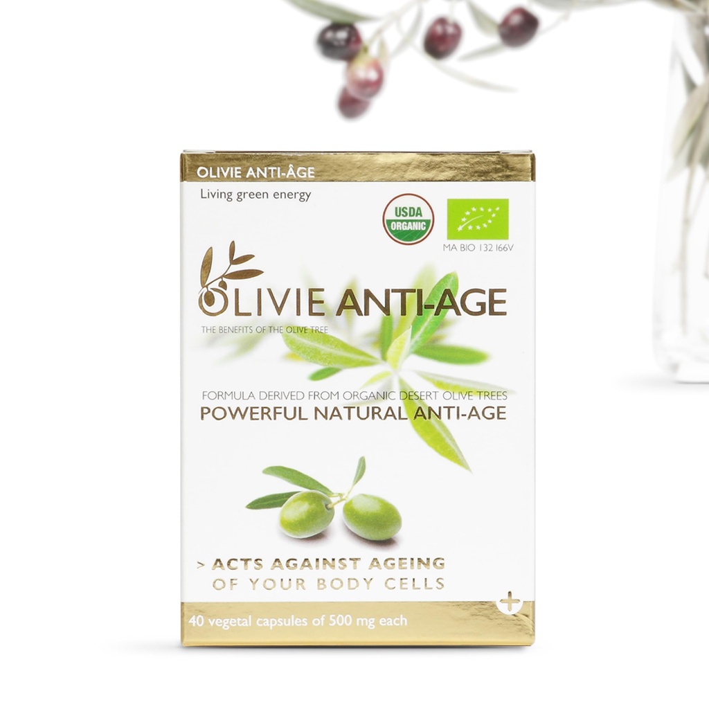 Organisk Antioksidant Polyfenoler Rikt Olive Leaf Ekstrakt Kosttilskudd Kapsler Olivie Hydroxy Hydroxytyrosol Oleuropein Anti Aging Supplement | 40 Kapsler
