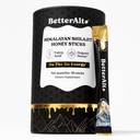 Bedre Alt Pure Himalayan Shilajit Sticks med økologisk honning, Saffron | Lett å konsumere Shilajit | 30 Sticks for energiforsterkning og immunstøtte, 85+ Trace Minerals, 75%+ Fulvic Acid