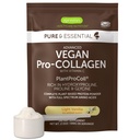 Igenus Advanced Vegan Vanilla Collage Peptide pulver, forbedret med Glycine, Proline & Hydroxyproline & Cofactor Vitamin C, Ikke GMO, Vegetarisk Plante Basert Collage Powder Booster, 35 Serveringer