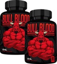 ONL Bull Blood Testosteron Booster - høy potens mannlig forsterkning testosteron Supplement for utholdenhet og utholdenhet - Test Booster med Maca Root, Horny Goat Weed & Tongkat Ali - 120 kapsler (2-Pack)
