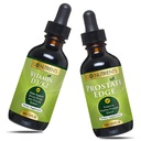 Go Nutrienter flytende vitamin D3 med K2 (MK-7) Drops & Prostate Edge Prostate Supplement for menn med Pygeum og så Palmetto Extract vitamin D3 og K2 flytende vitamin Drops Det hjelper emosjonell stat