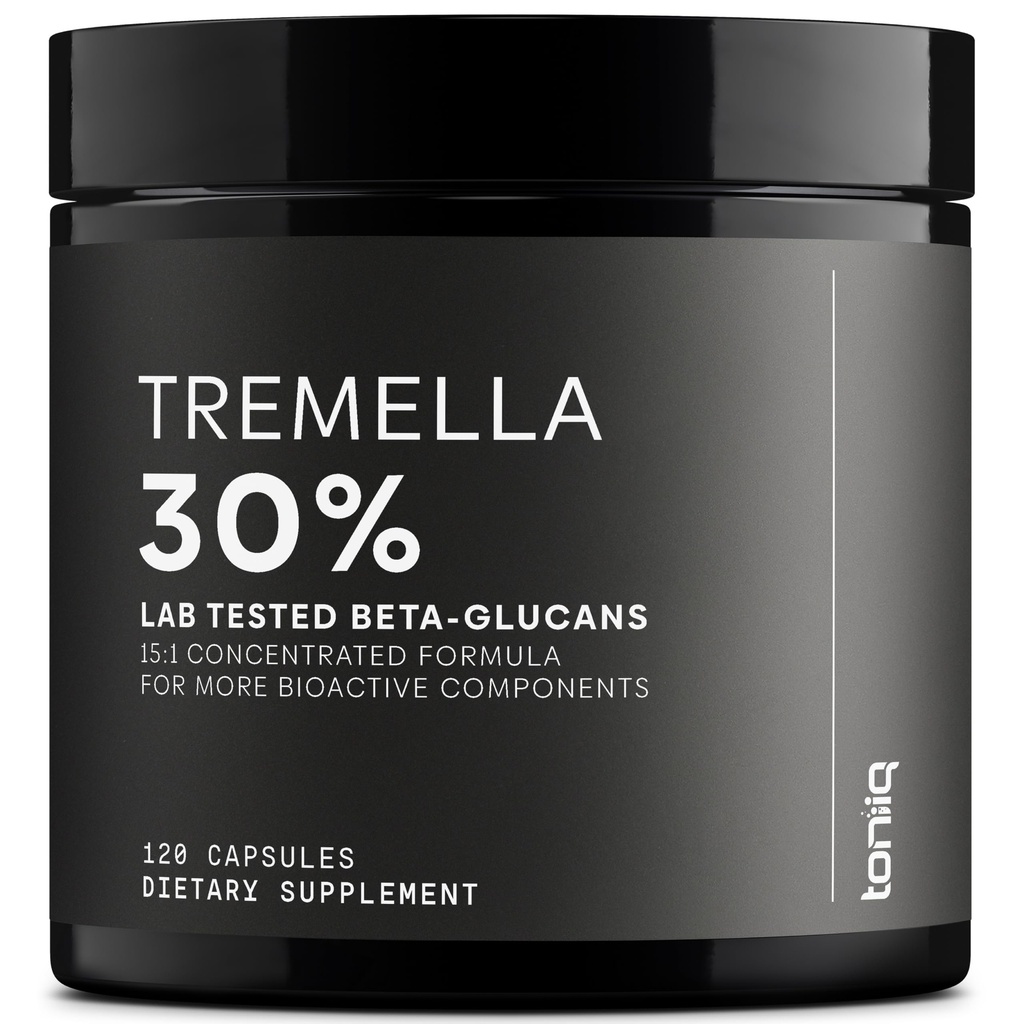 Tremella Mushroom Ultra høy styrke 15:1 ekstrakt med 30% Beta glukaner - ren og konsentrert formel - tredjeparts lab testet for renhet og kvalitet - 120 kapsler