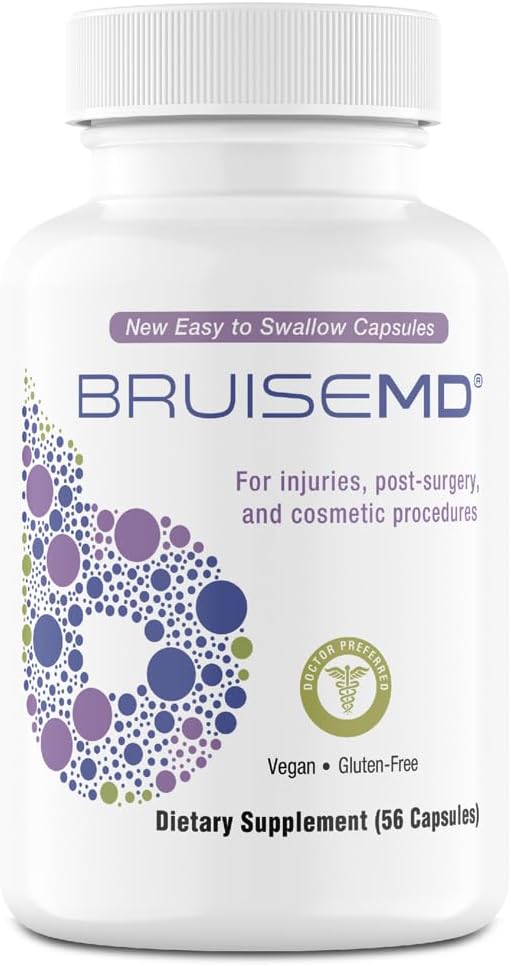 Arnica 1000mg og Bromelain 500mg 2.400GDU/g Supplement for bruk og hevelse, lett å svelge kapsler (14-dagers forsyning) - Avansert Bruise behandling formel