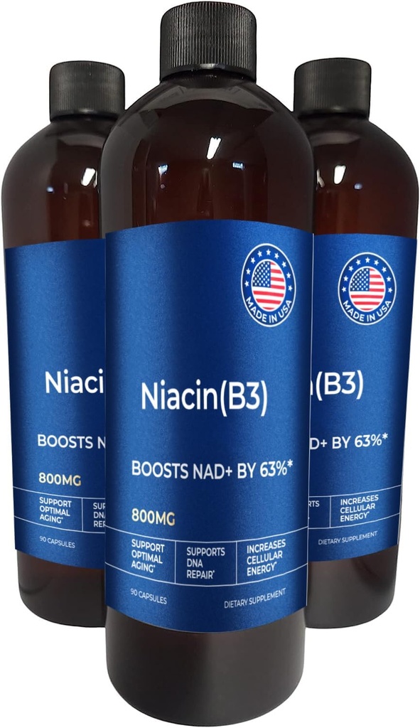 | NIACIN(B3) - B3 Niacin kosttilskudd | Mineral kosttilskudd | 18 Kapsel, 800 mg