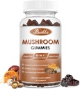 Organic Mushroom Gummies 10 blanding - Mushroom Complex - Immunstøtte, Energi - Mushroom Supplement for menn og kvinner, 60 Gummies
