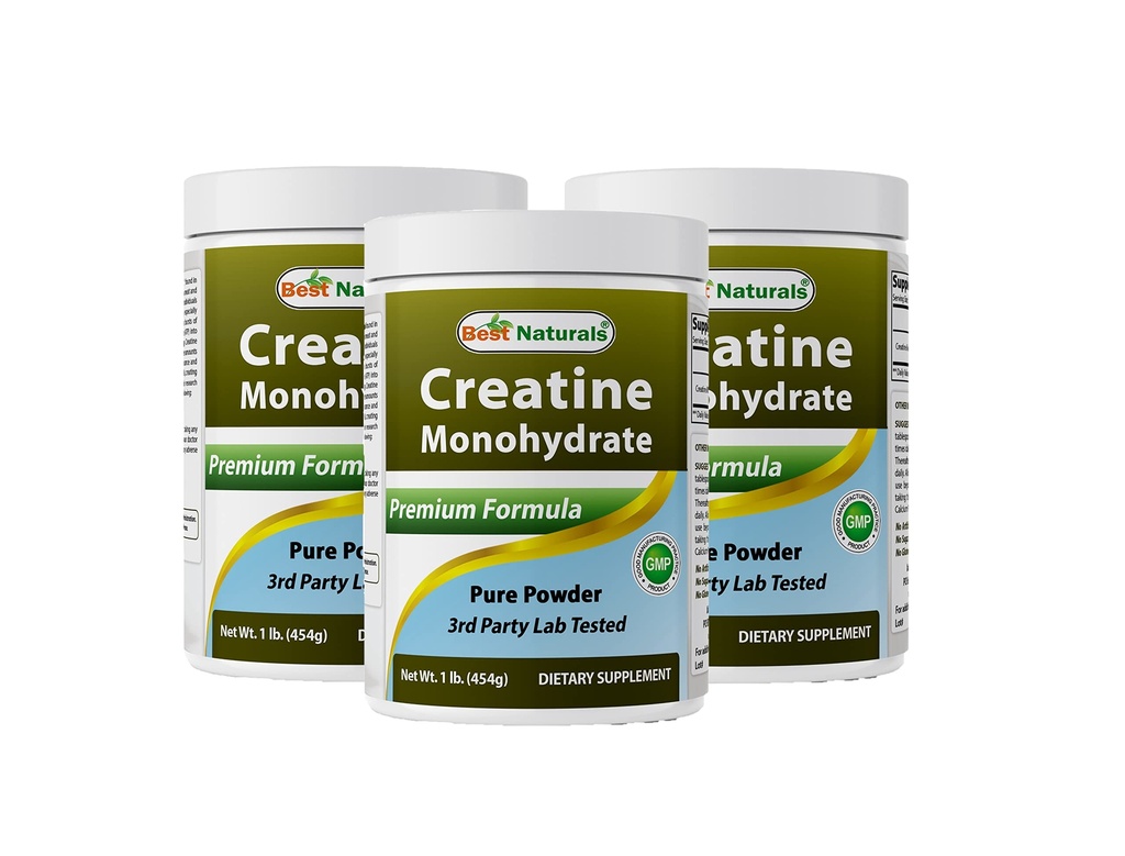 Beste Naturals Kreatin Monohydrat 1 Lb Pure Powder (1 LB (Pack of 3))