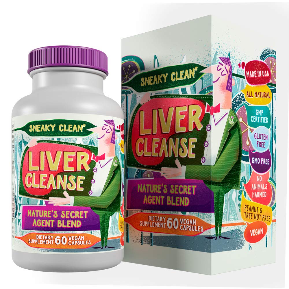 Liver Cleanse støtte Supplement w Melk Thistle - Naturens hemmelige agent blanding - 60 Vegan Capsules