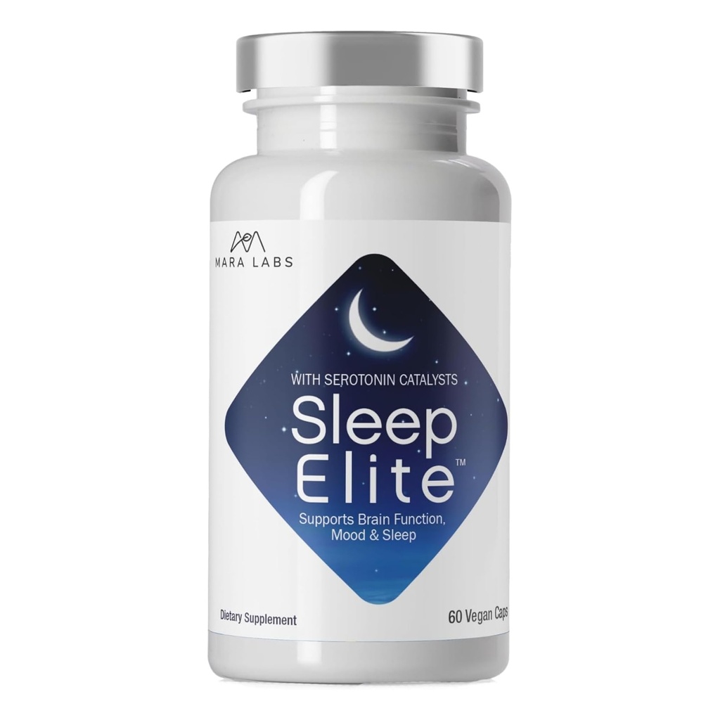 Mara Labs SleepElite | Støtter hjernefunksjon, humør og søvn | med serotonin katalysatorer | 30 serveringer