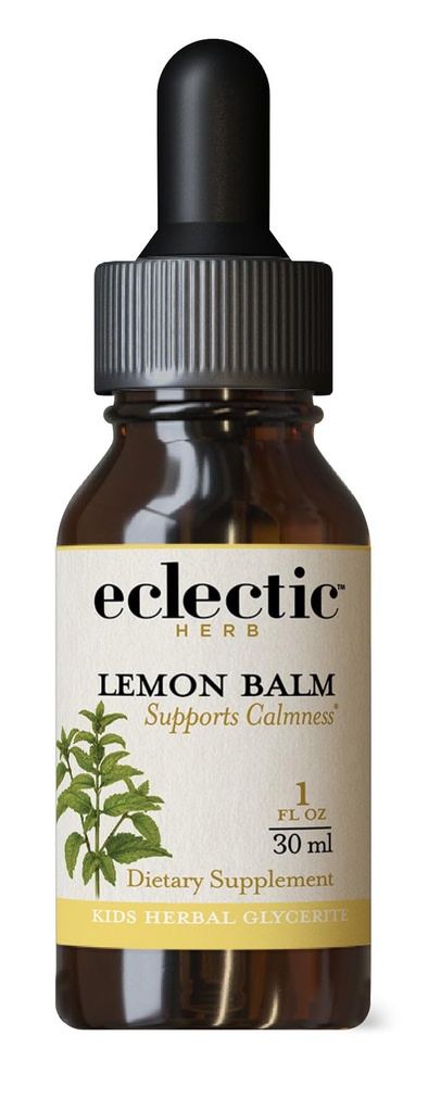 Eklektisk institutt Kids Herbs Lemon Balm, sitron Flavor | beroligende og nervesystem støtte | 1 fl oz (30 ml)