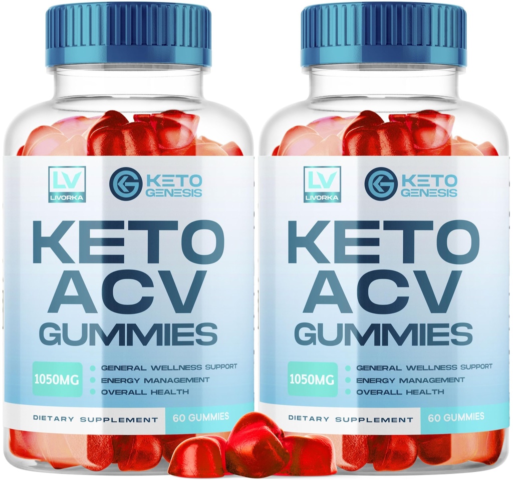 (2 Pack) Keto Genesis Keto ACV Gummies Avansert vekttap, Genesis Keto, Ketogenese Keto + ACV Gummier, Keto Genesis, Keto Genesis Gummies, Ketogenese Keto Plus ACV Gummy Supplement 1050mg, 2 måneder