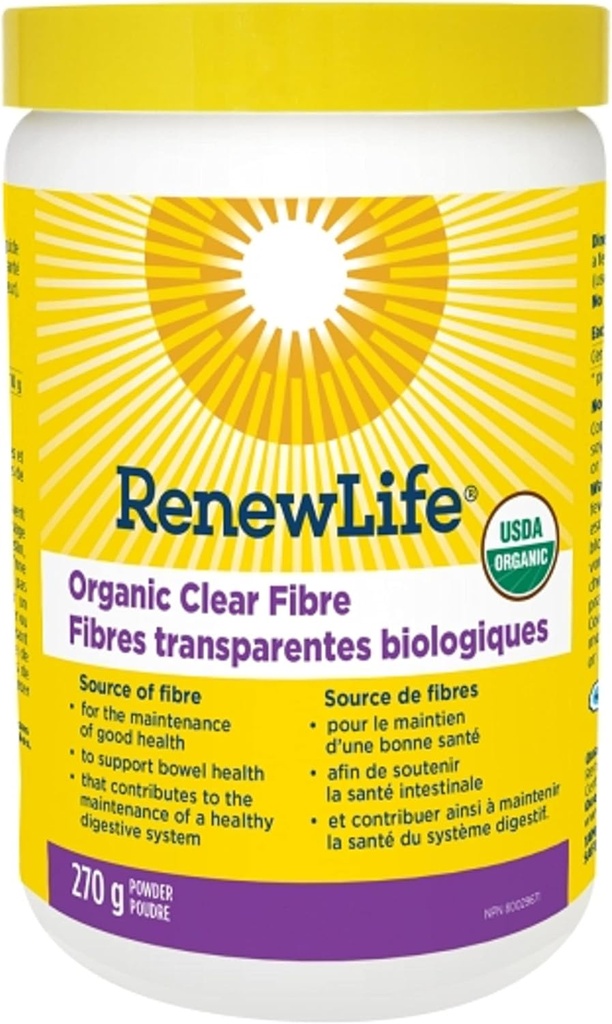 Renew Life Organic Clear Fiber, 9.5-uttak
