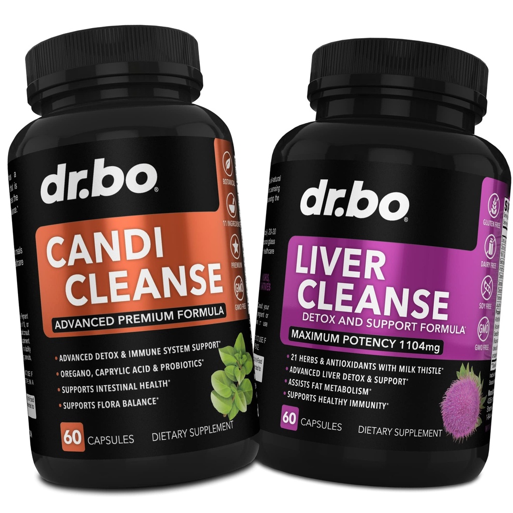 Candi Liver Cleanse Støtte Supplement - Balansekontroll Probiotic Complex Cleanser for kvinner og menn - Oral Herbal Oregano & Capryl Acid Capsules, Gallbladder Care Kapsler & Melk Thistle Dandelion