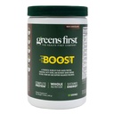 Greens First Boost - Plant-basert protein & balansert ernæring - Superfood Shake Mix - Ingen hvete eller soya - Dairy-free - Vegan - Nederlandsk sjokolade, 12,28 oz.