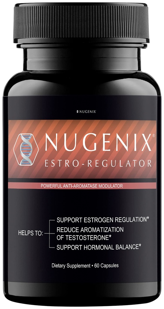 Nugenix Estro-regulator - DIM Supplement, Estrogen Blocker for menn og Aromatase Inhibitor, Testosteron Booster - 60 Kapsler
