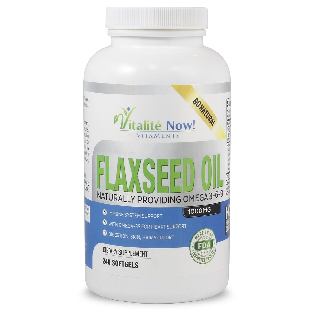 Oppstørrelse Beste organiske Flaksfrø Olje Softgels - 1000mg Premium, Jomfru kalde presset fra Flax frø - hår hud og negler støtte - Omega 3-6-9 Supplement - 240 greve - mer enn 8 måneders forsyning!