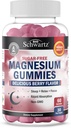 BioSchwartz Sukker Gratis Magnesium Gummies (30 Serveringer) Berry Flavored Magnesium Citrat Supplement støtter sunne nerver Muskler Energi Calm Mood og søvn (Vegan trygt, ikke GMO, 60 Gummies)