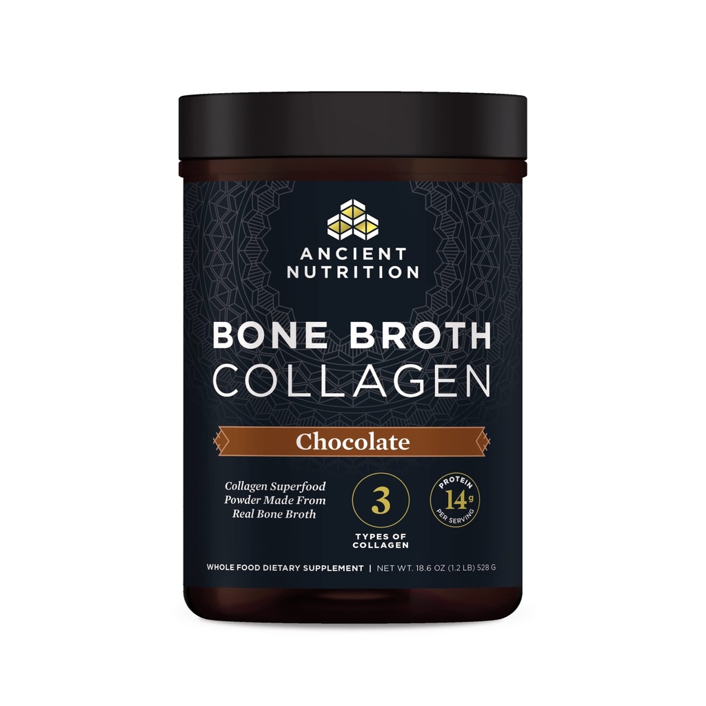Gamle Ernæring kollagen pulver, Bone Broth Collage, Sjokolade, Hydrolysert Multi Collage Peptider, støtter huden og neglene, Felles Supplement, 30 Serveringer, 18.6oz