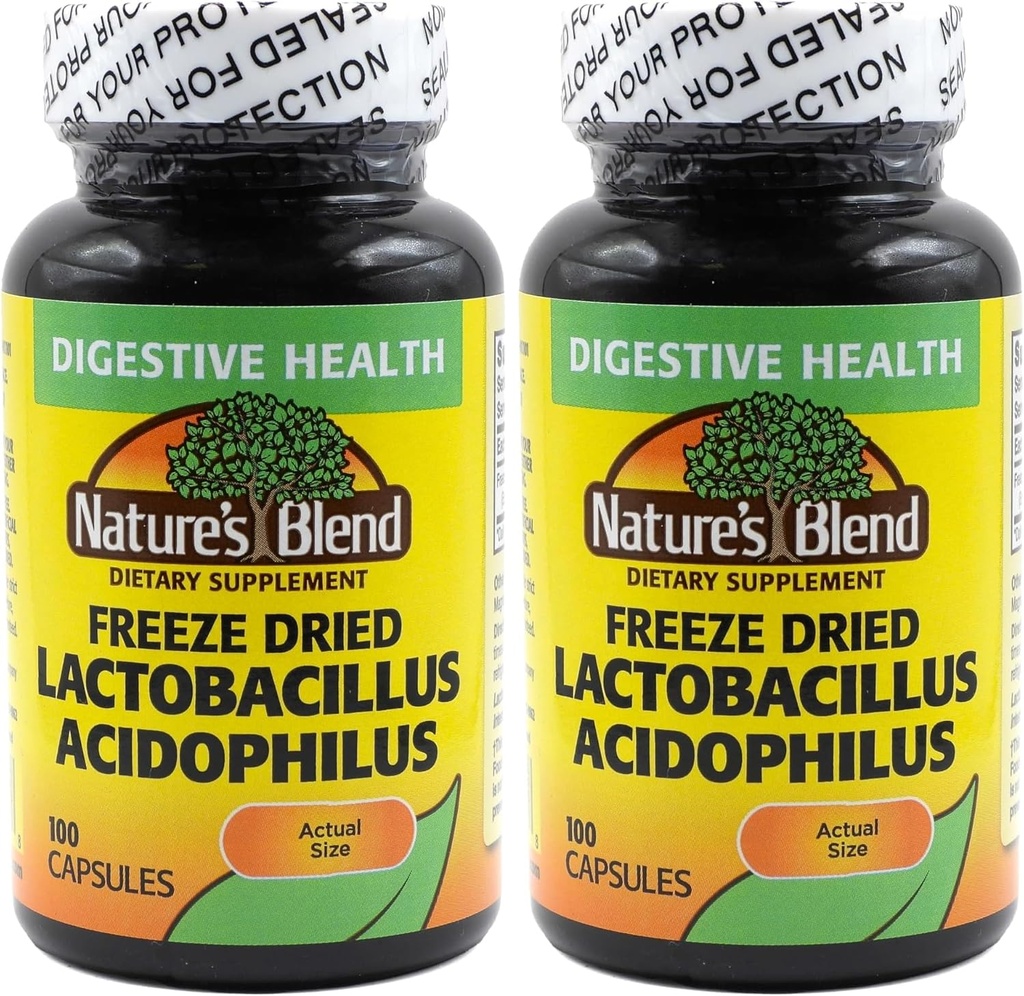 Fryse tørket Lactobacillus Acidophilus 100 Caps (pakke med 2)