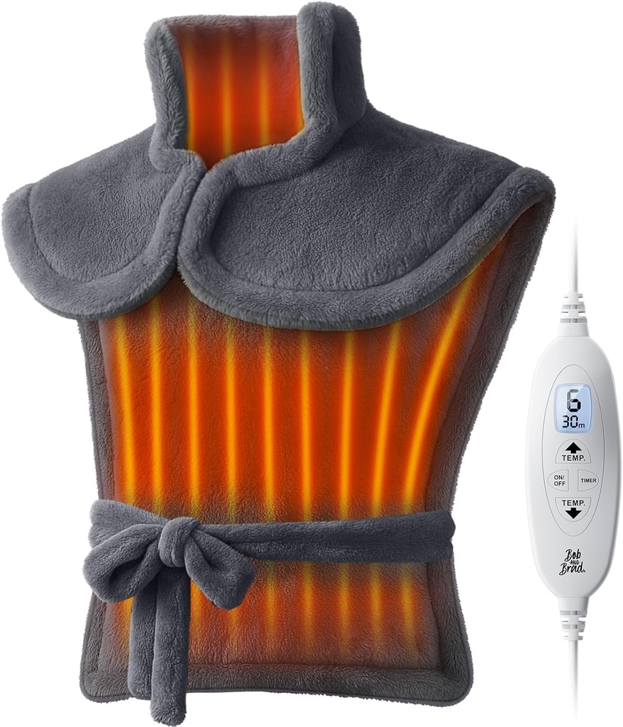 BOB OG BRAD Oppvarmingspad for ryggsmerter Relief, FSA Edge-Weighted elektrisk varmepad for hals HSA kvalifisert, skulder og full kropp relief, rask oppvarming, ETL sertifisert, gave til kvinner menn familie 24"x34"
