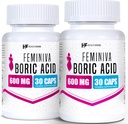 Helsefare Feminiva Boric Acid Suppositories | 2-Pack | 30 Vaginal Suppositories Hver | 600mg | 100% ren | laget i USA