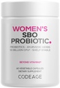 Codeage Kvinners probiotika Supplement - 50 milliarder CFU - SBO Probiotika og prebiotika - Kranbær - Femin helse - Fermentert botanisk blanding, hele mattilskudd - Vegansk, ikke-GMO - 60 kapsler