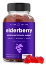 NutraChamps Elderbær Gummies med vitamin C, Propolis & Echinacea - Immunsystem Støtte Gummy vitaminer for voksne og barn - Maks styrke 200mg Sambucus Antioksidant