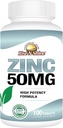 Rise-N-Shine 50 Mg Sink kosttilskudd - immunstøtte Supplement - høy potens Antioksidant - 100 dagers forsyning (100 tabletter)