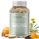 Burdock Root Organic og Bladderwrack 10 i 1 Immunity Booster Power Blend med Irish Sea Moss, Ashwagandha og Black Seed Supplement for menn og kvinner, Seamoss Piller Herbal, Vegan - 60 Kapsler