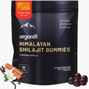 Organifi Shilajit Gummier - Himalayan Shilajit for menn og kvinner med PrimaVie Shilajit, 40-Plus Trace Minerals, og mer - Hormon Balancer, Boosts Cellular Energy, Beats tretthet, og mer, 60 greve