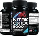 Ekstra styrke Nitric Oxid Supplement 3X Styrke L Arginin, Citrullin Malate, AAKG, Beta Alanine - Premium Muskelstøtte Nitric Booster - Naturlig energi og hjerte helse støtte - 60 Kapsler
