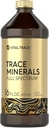 Carlyle Trace Minerals Supplement | 16 fl oz | Fullspektrum med magnesium | Flytende kompleks med Sulfat, litium og bor | vegetarian. Ikke-GMO & Glutenfri | av Vital Trace