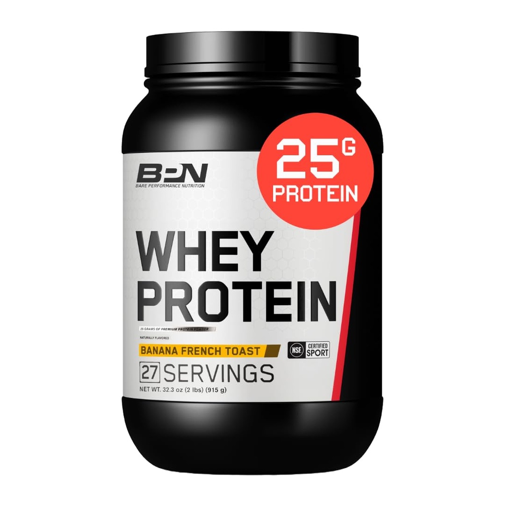 BARE PERFORMANCE NUTRITION, BPN Whey Protein pulver, Whey Protein konsentrat, Native Micellar Casein, Amazing Blandbarhet, Banan Fransk Toast