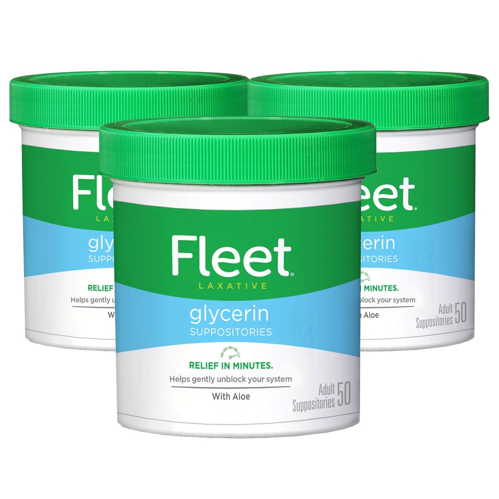 Flåte Laxative Glycerin Suppositorier for voksen slimming, 50 greve, 3 pakke