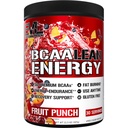 EVL BCAA Lean Energy Powder - Pre Workout Grønn Te Fettforbrenner Støtte med BCAA Aminosyrer og ren Energizers - BCAA Powder Post Trening Recovery Drink for Lean Muscle Recovery - Fruit Punch